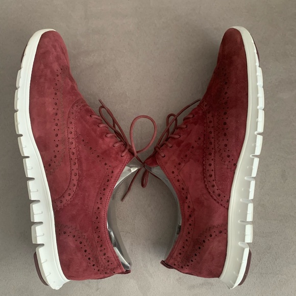 Cole Haan ZeroGrand Burgundy Wingtip Oxfords size 10 - Picture 7 of 15